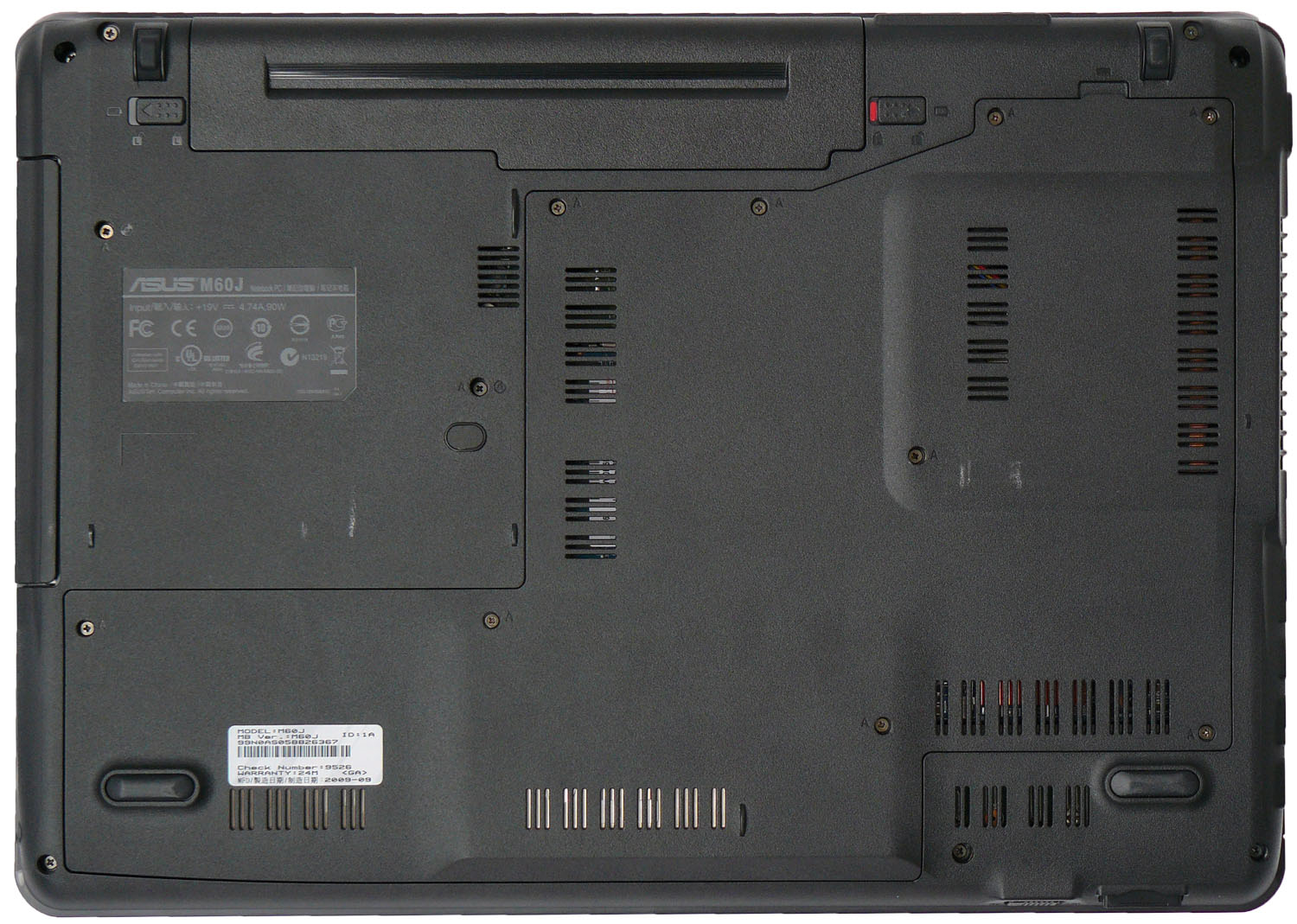 Asus M60J - Calpella aneb mobilní Core i7 přichází
