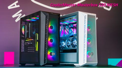 Test skříně Cooler Master MasterBox 520 MESH s přídavným vertikálním držákem grafiky