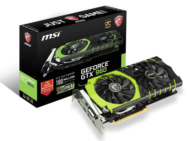 Grafická karta nVidia GeForce GTX 960 - MSI NVIDIA GTX 960 GAMING 100ME