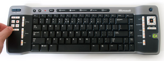 Microsoft Remote Keyboard - 3v1 pro HTPC