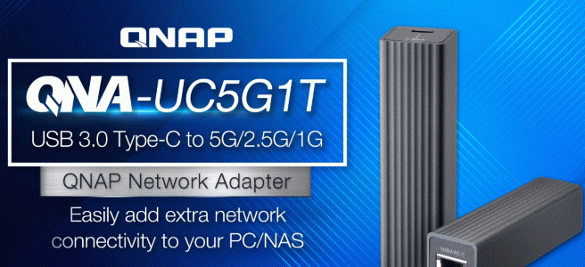 QNAP představuje adaptér QNA-UC5G1T USB 3.0 na 5GbE