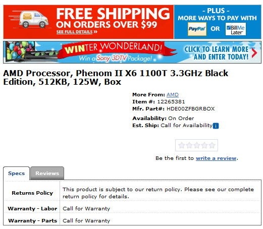 Vlajková loď Phenom II X6 1100T připlouvá: s Turbem běží až na 3,7 GHz