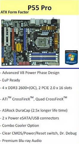 4x P55 deska od ASRocku