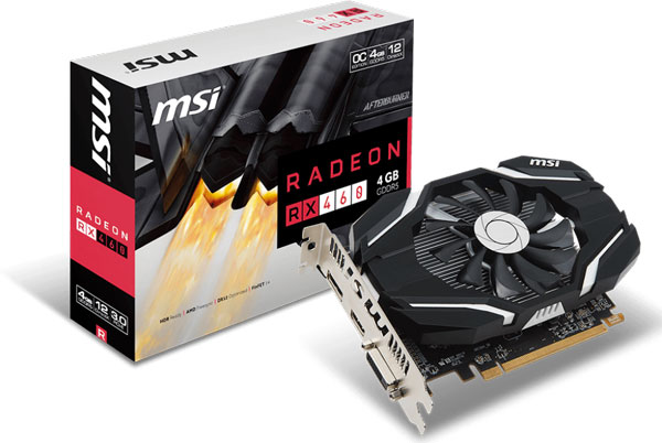 Grafická karta AMD RX 460 – MSI Radeon RX 460 4G OC