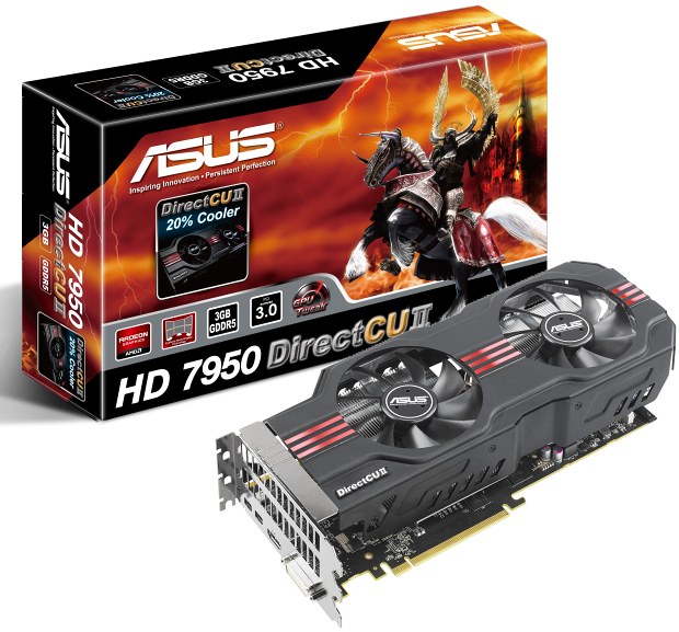 Asus Radeon HD 7950 3GB DC2 TOP – ultratichý výkon