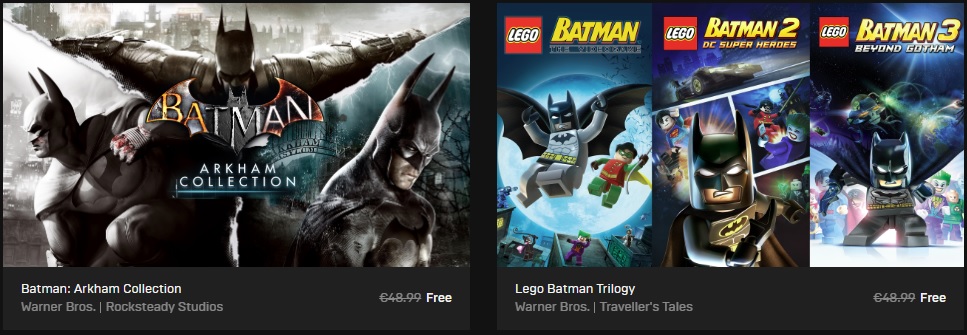 Stahujte z Epic Games Store šest zábavných her s Batmanem!