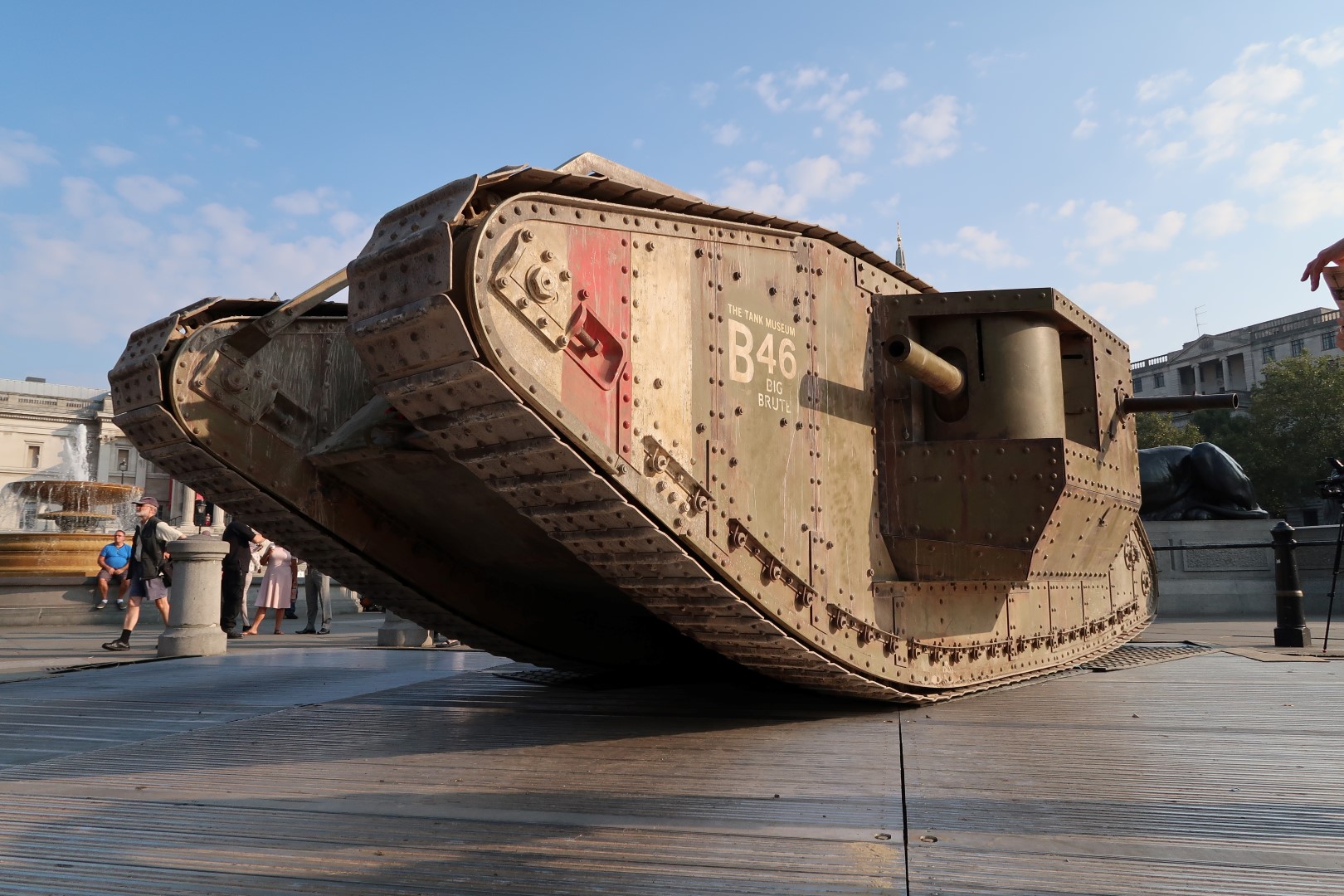 Wargaming rozjel tank Mark IV. na Trafalgar square