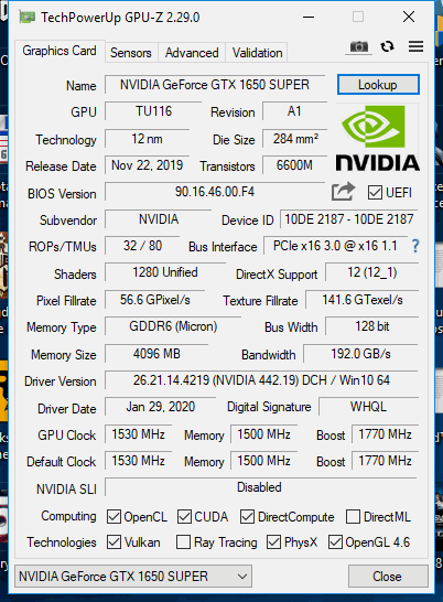 Gainward GTX 1650 Super Pegasus OC: Supervýhodná