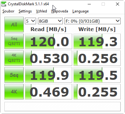 CrystalDiskMark 5.1.1