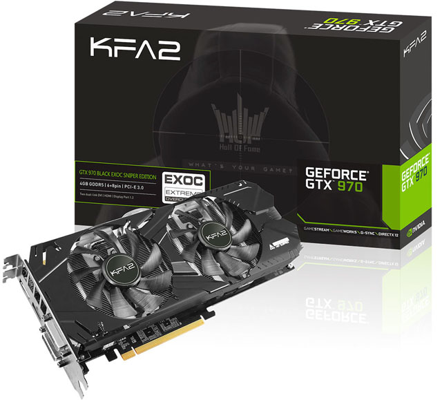 KFA2 uvede tento měsíc na trh grafickou kartu GeForce GTX 970 ve továrně přetaktované edici EXOC Sniper