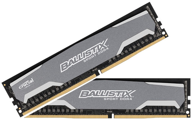 Desktopové operační paměti Crucial Ballistix Sport DDR4 míří na pulty obchodů