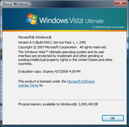 Bleskovka: Windows Vista SP1 se blíží