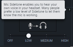Nastavení, jak moc má mikrofon pouštět zvuky z okolí do sluchátek