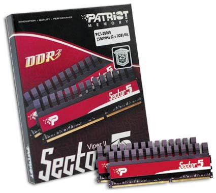 Patriot Viper II Series Sector 5 - DDR3 paměti na taktu 2500 MHz