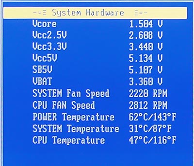 Overclockerské menu - ještě kdyby k něčemu bylo :-)