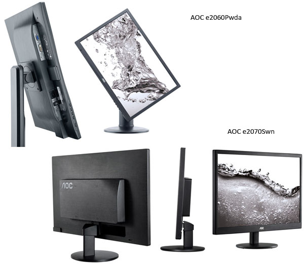 AOC představilo šestici nových business monitorů s rozlišením 1600×900 pixelů