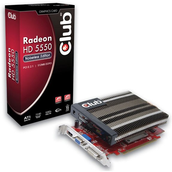 Club 3D vypustil Radeon HD 5550 z edice Noiseless