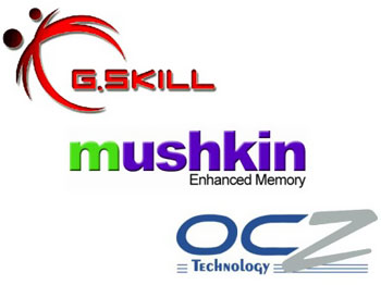 OCZ, Mushkin, GSkill DDR2 800MHz - trojice značkových 2GB kitů