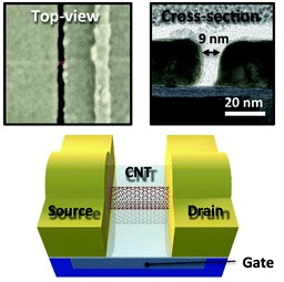 IBM se pochlubilo 9nm tranzistorem z uhlíkových nanotrubic