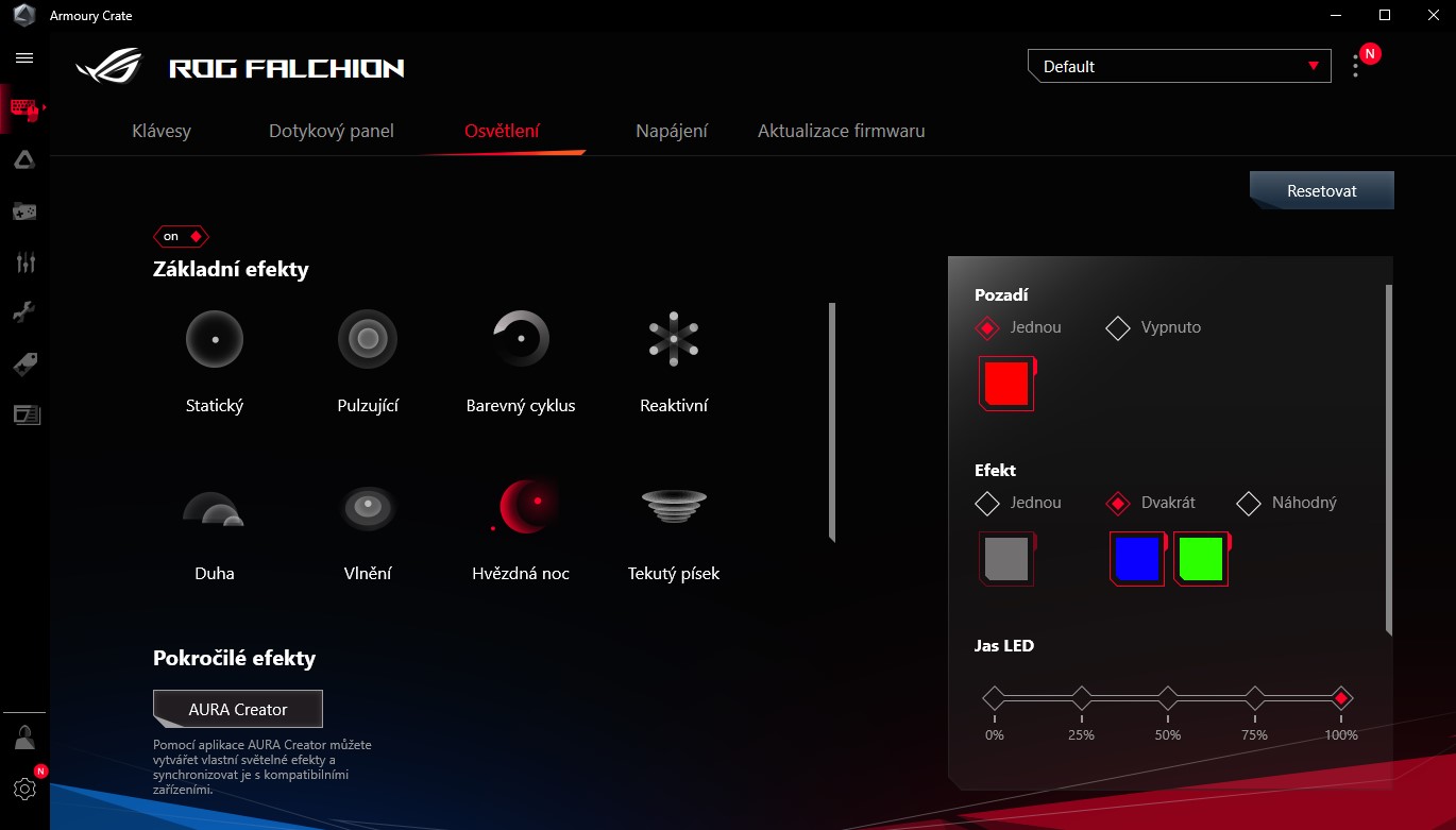 ASUS ROG Falchion - herní mechanická klávesnice do kapsy