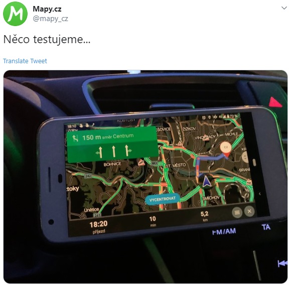 Navigace Mapy.cz bude zobrazovat hustotu dopravy