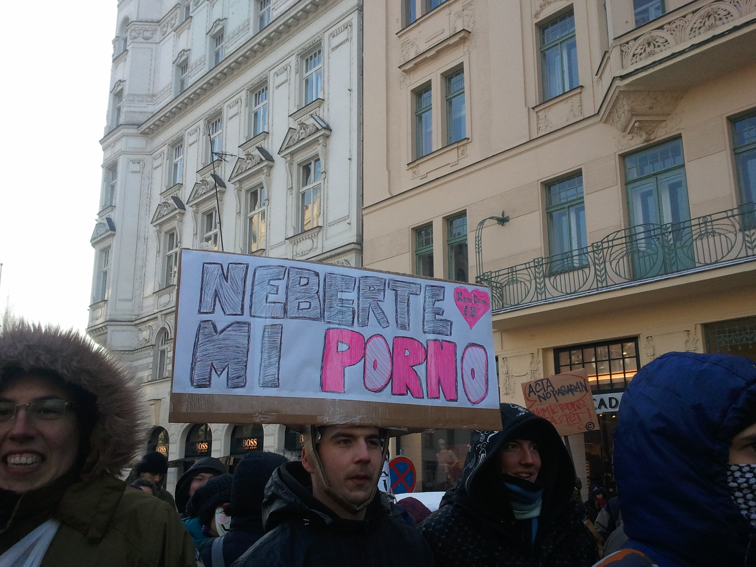 Česko protestovalo proti dohodě ACTA, fotografie z demonstrací