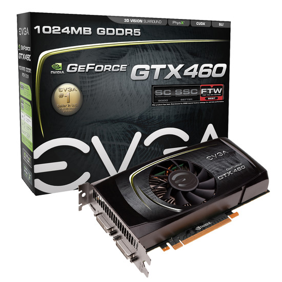 eVGA GTX 460 FTW EE s vylepšeným chladičem a 850 MHz na jádru GPU