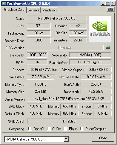 GeForce 7900 GS