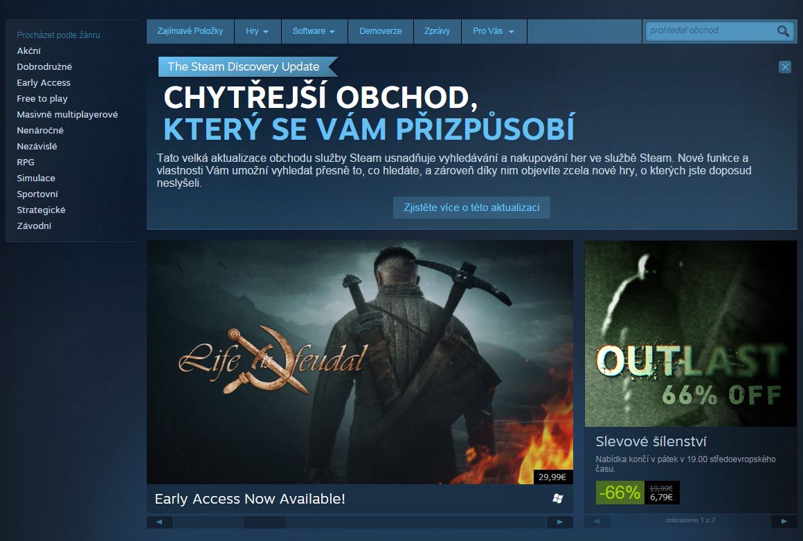 Seznamte se s velkými změnami na Steamu!