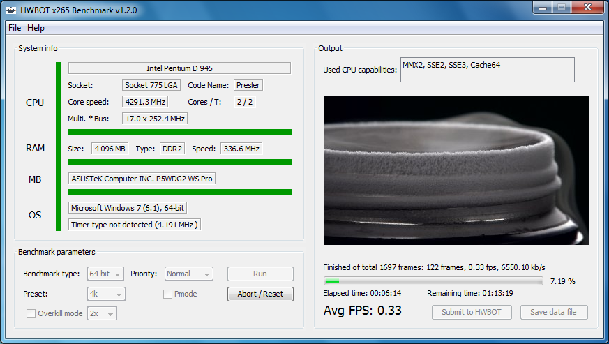 HWBOT x265 Benchmark by Havli