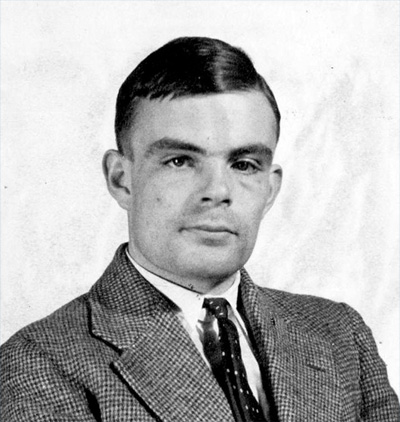 Alan Turing na portrétu z Princeton University, 1936, zdroj:Princeton University