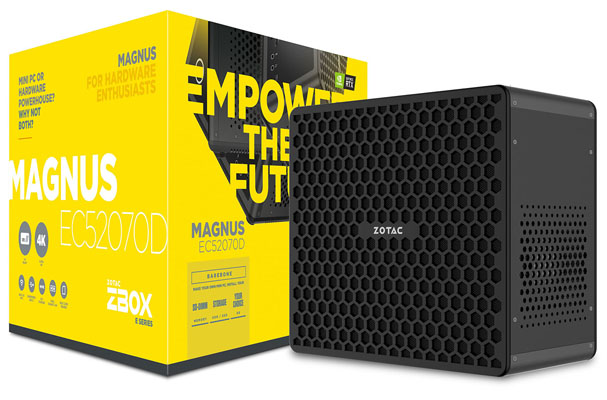 Zotac Magnus EC52070D: miniaturní PC série ZBOX s výkonnou grafikou RTX 2070