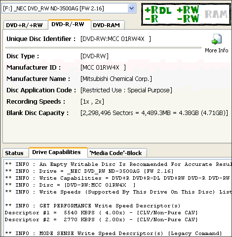 NEC ND-3500A, další dvouvrstvý drobeček