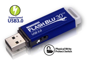 Kanguru FlashBlu30 – USB 3.0 Flash disky s ochranou proti přepisu dat