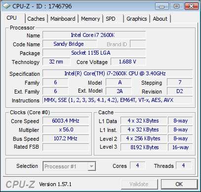 Japonský přetaktovač si podrobil Core i7 2600K, přetaktoval jej na 6 GHz