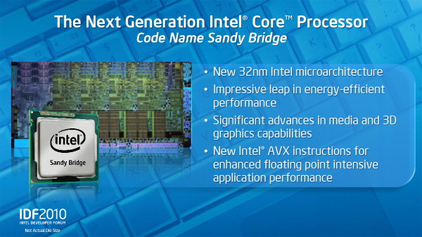 Příští generace 32nm procesorů Intel – čipy Sandy Bridge