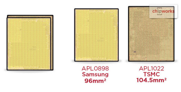 Čipy A9 pro iPhony pochází od společností Samsung i TSMC, každý je vyrábí jinou technologií