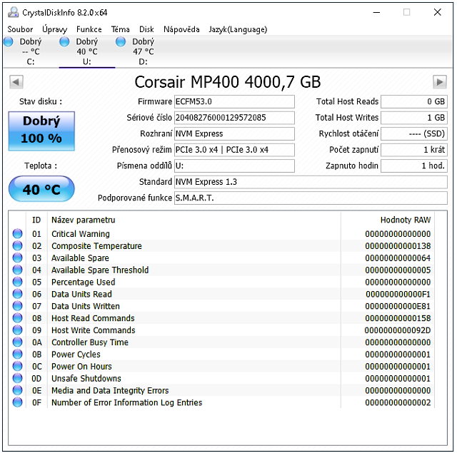 Corsair MP400: První dostupný 4TB disk pro M.2 na trhu