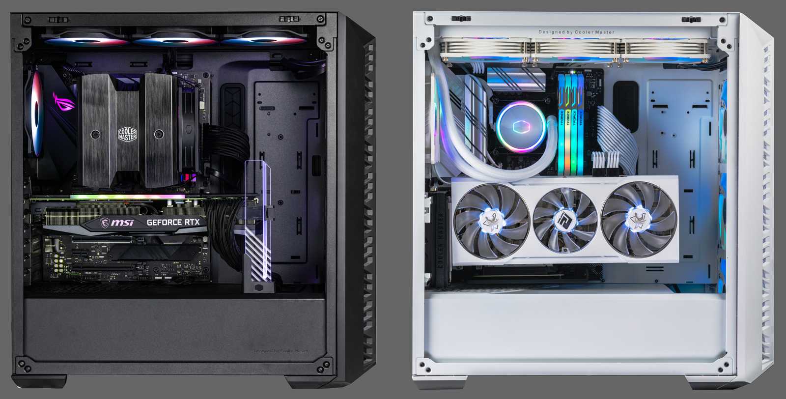 Test skříně Cooler Master MasterBox 520 MESH s přídavným vertikálním držákem grafiky