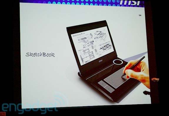 MSI SketchBook - netbook, na který můžete psát