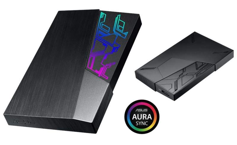 Asus odhalil řadu externí HDD s nasvícením Aura Sync RGB
