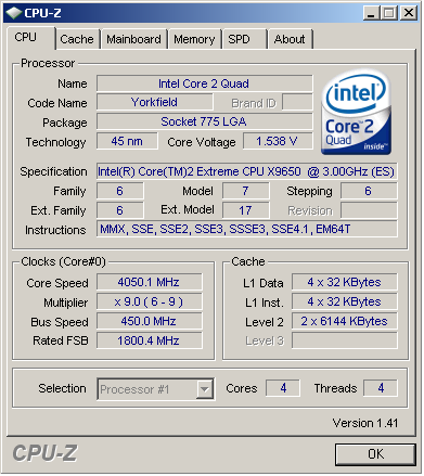 Core 2 Quad QX9650: první 45nm Penryn v redakci