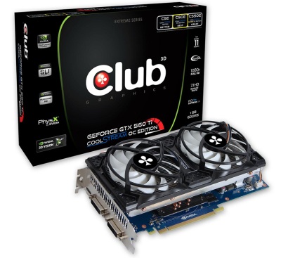 Club 3D pracuje na GeForce GTX 560 Ti ze série CoolStream OC