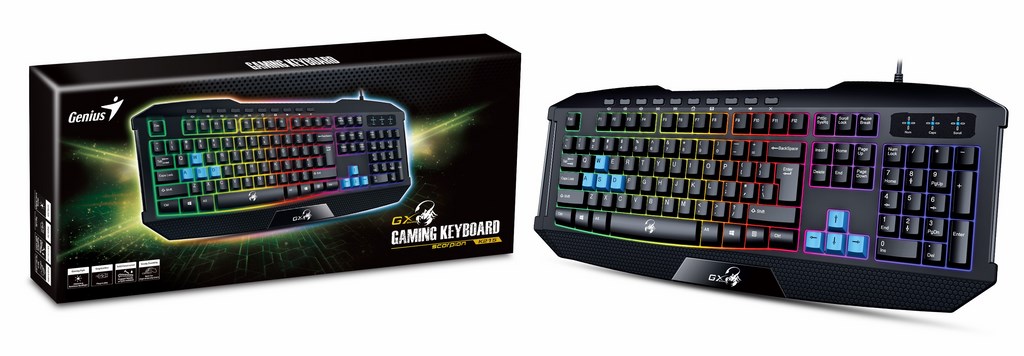 V ČR se začíná prodávat herní podsvícená klávesnice Genius GX Gaming Scorpion K215