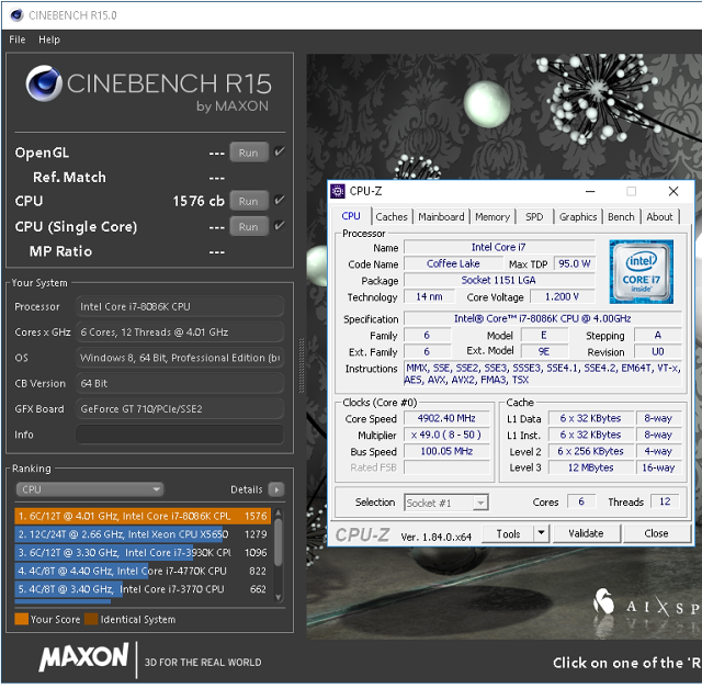 Limitovaná edice Core i7-8086K s taktem až 5,0 GHz v testu