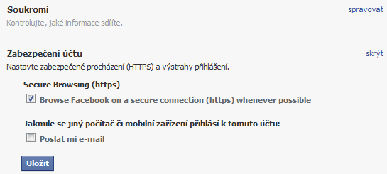 Facebook zvyšuje zabezpečení, poběží na protokolu HTTPS