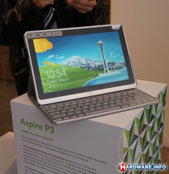 Acer Aspire P3: Ultrabook-tablet s Windows 8 za 800 dolarů