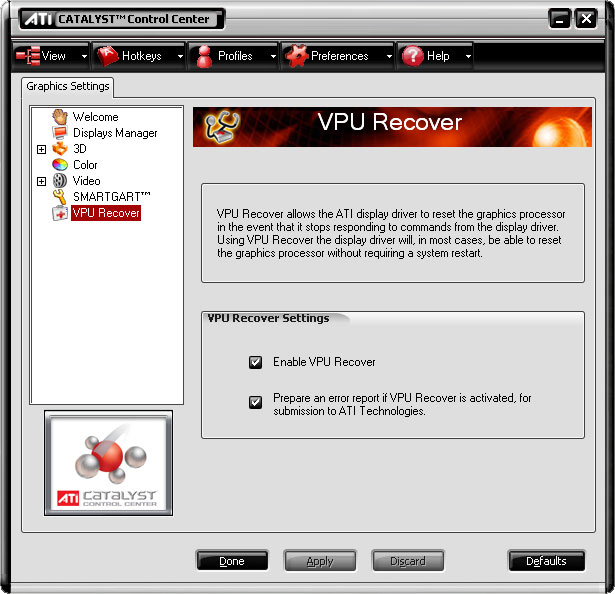 ATI Catalyst Control Center