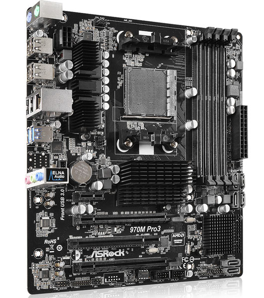 Firma ASRock zahajuje prodej nové micro-ATX základní desky 970M Pro3 s paticí AM3+ od AMD