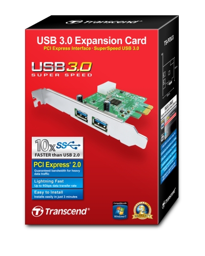 Transcend představuje kontrolér pro porty USB 3.0